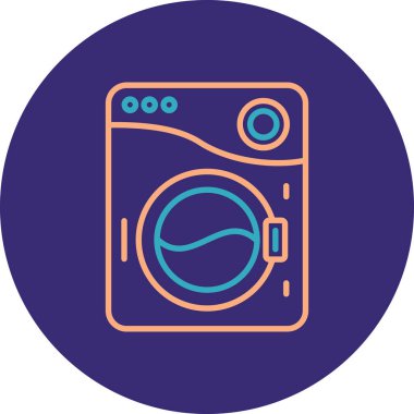 çamaşır makinesi simgesi. vektör illüstrasyonu