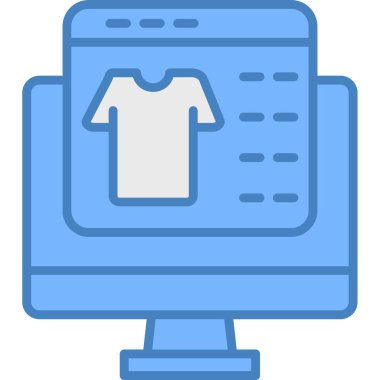 Giysi gömleği simgesi - taslak biçimi