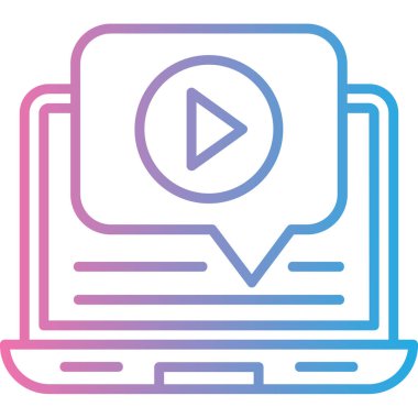 video. Web simgesi basit illüstrasyon