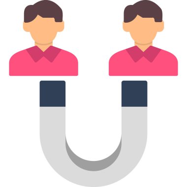 iki kişi düz simge, vektör illüstrasyonu