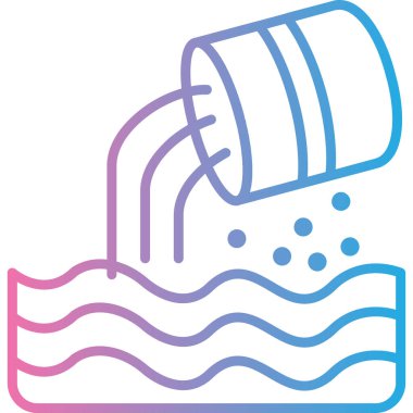 Su havuzu ikonu. Ağ için yüzme havuzu vektör simgelerinin basit bir gösterimi