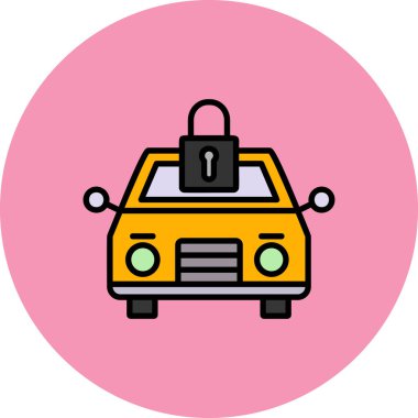 araba simgesi, vektör illüstrasyonu