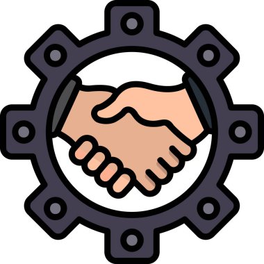 business cooperation partnership icon