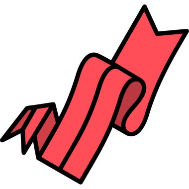 el çizimi kurdele, vektör illüstrasyonu