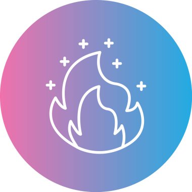 Ateş alevi simgesinin vektör illüstrasyonu