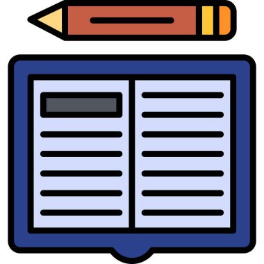 Kitap. Web simgesi basit illüstrasyon