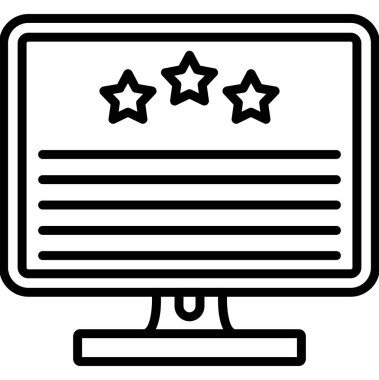 derecelendirme yıldız simgesi, vektör illüstrasyonu