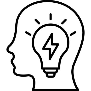 Bir fikrim var. Web simgesi basit illüstrasyon