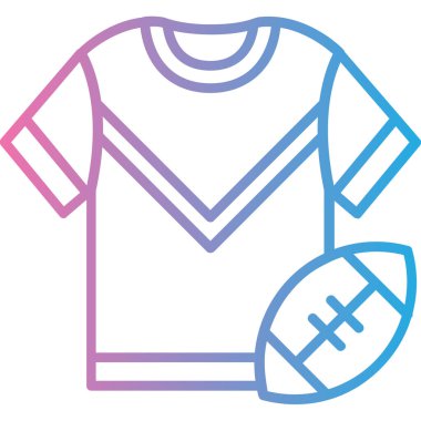 Futbol, tişört ikonu. vektör illüstrasyonu