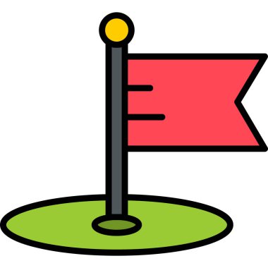 bayrak ikonu vektör illüstrasyonu