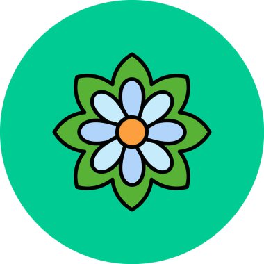 Vektör Çiçeği Simgesi illüstrasyonu