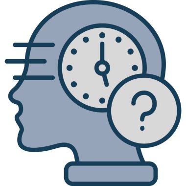 Beyin saati simgesi doldurulmuş ana hatlar biçiminde