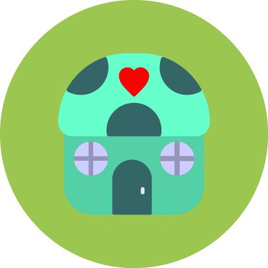 Kalp. Web simgesi basit illüstrasyon