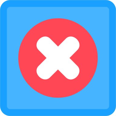 Moda Biçimli İzole Arkaplanda Simgeyi İptal Et