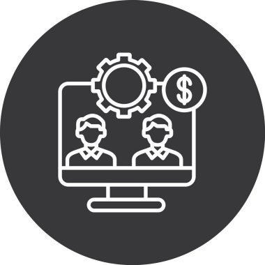 Proje Yönetimi simge vektör çizim