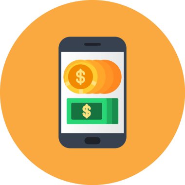 mobil para düz vektör dizaynı