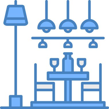Restoran tablo simgesi, vektör illüstrasyonu