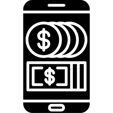 mobil bankacılık vektör simgesi