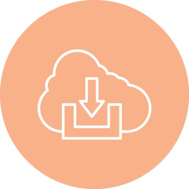 Bulut simgesi vektör illüstrasyonu