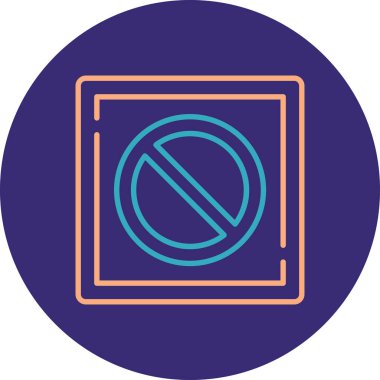 Dur işareti yok. Web simgesi basit illüstrasyon