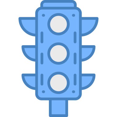 Trafik lambası. Basit illüstrasyon