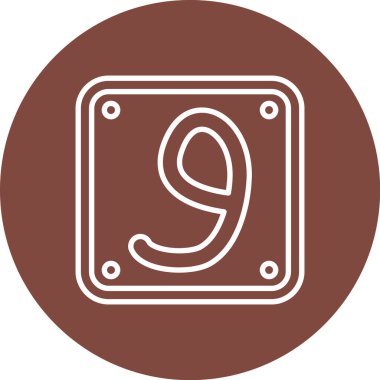 Sekiz numaralı simge vektör çizimi