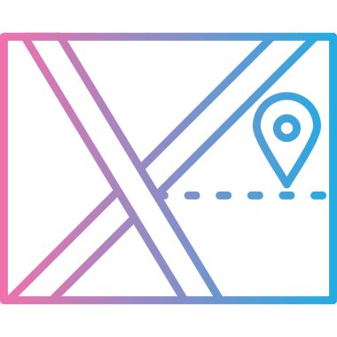 harita konumu ikon vektör illüstrasyonu