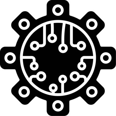 dişli dişli dişli simgesi katı biçimde