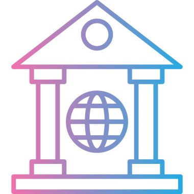 Bir bina simgesinin vektör illüstrasyonu