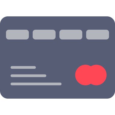 Kredi kartı düz vektör simgesi