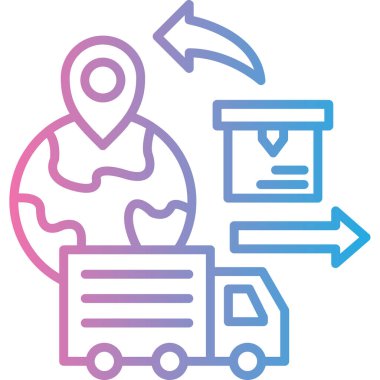 dağıtım lojistik simgesinin ana hatları biçimi