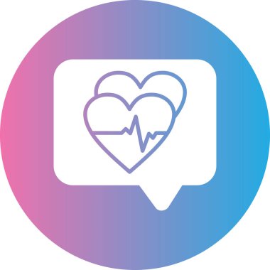 Kalp ikonu vektör illüstrasyonu