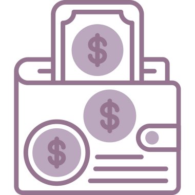 Dolar vektör simgesi modern basit illüstrasyon