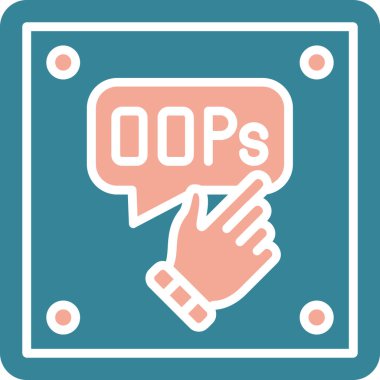 oops simgesi modada izole edilmiş arkaplan