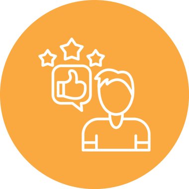 Geri bildirim. Web simgesi basit illüstrasyon