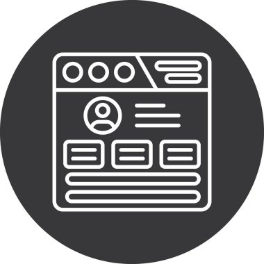 Web simgesi, vektör illüstrasyonu