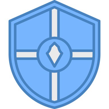 Kalkan. Web simgesi basit illüstrasyon