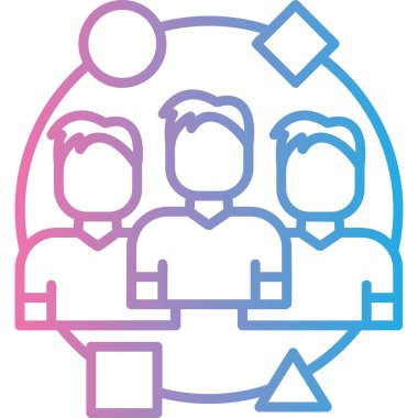 Takım. Web simgesi basit illüstrasyon