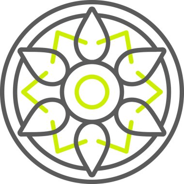 Lotus çiçek simgesi, anahat stili