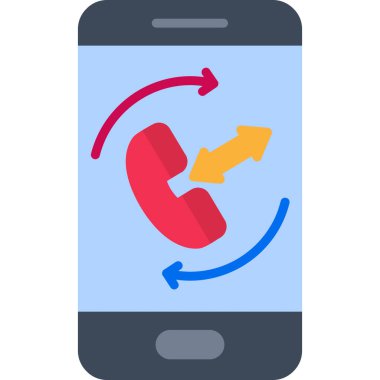 Telefon simgesi vektör illüstrasyonu