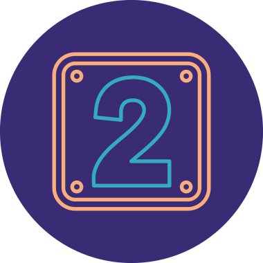 iki 2 ve işaret simgesi vektör illüstrasyonu