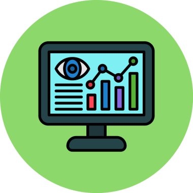 Analiz çizelgesi. Web simgesi basit illüstrasyon