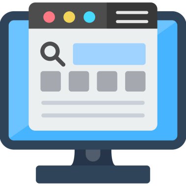 bilgisayar web simgesi, basit illüstrasyon