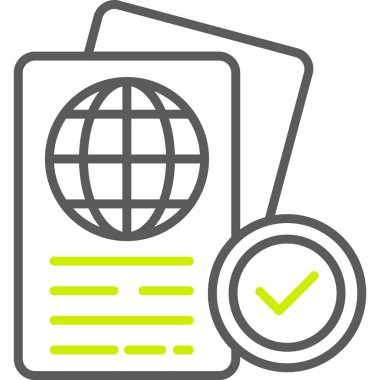 Tıbbi sigorta vektör ikonu. biçim iki renkli düz simge, eko yeşil ve gri renkler, yuvarlak arkaplan