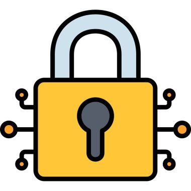 İnternet güvenlik kilidi simgesi. taslak internet kilidi asma kilit ikonu vektör simgesi izole edilmiş düz renk