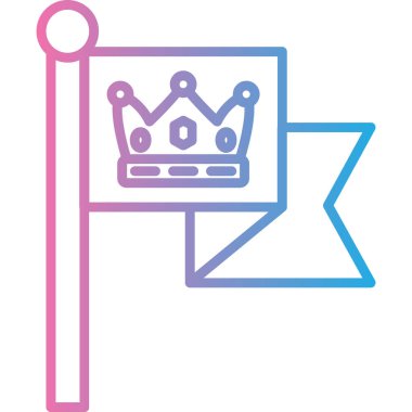 Taç simgesi, vektör illüstrasyonu