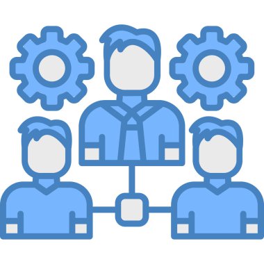 işletme yönetimi düz simgesi, ağ, ağ, yönetici