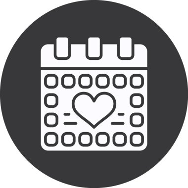 aşk takvimi vektör simgesi