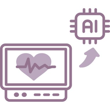 ai Yapay Zeka simgesi Doldurulmuş dış hat biçimi