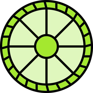 Yuvarlak bir simgenin vektör illüstrasyonu